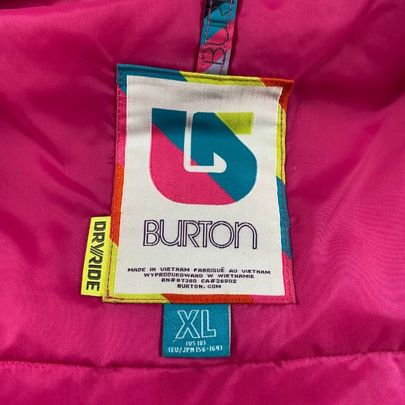 Burton Twist Bomber Jacket Girls XL US 18 Ski Snowboard Plaids - Picture 7 of 12